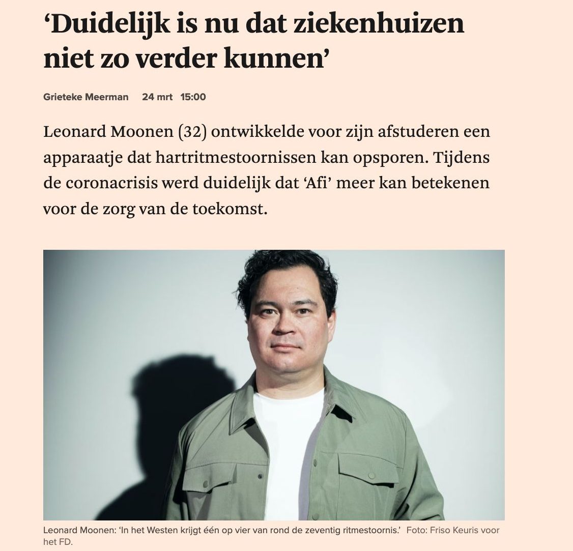 Featured image for “Founder Leonard Moonen featured in Dutch newspaper FD”